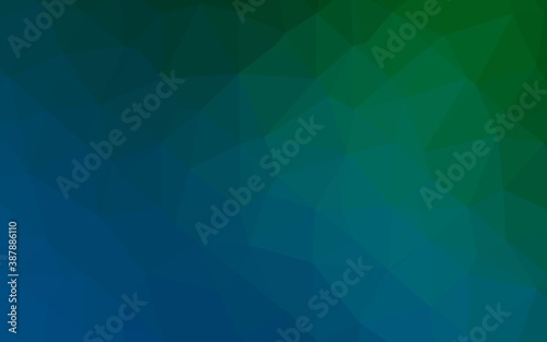 Dark Blue, Green vector abstract mosaic backdrop.