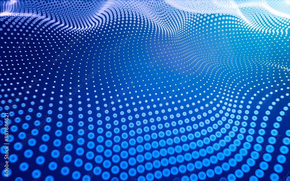 Fototapeta premium Abstract background. Molecules technology with polygonal shapes, connecting dots and lines. Connection structure. Big data visualization.