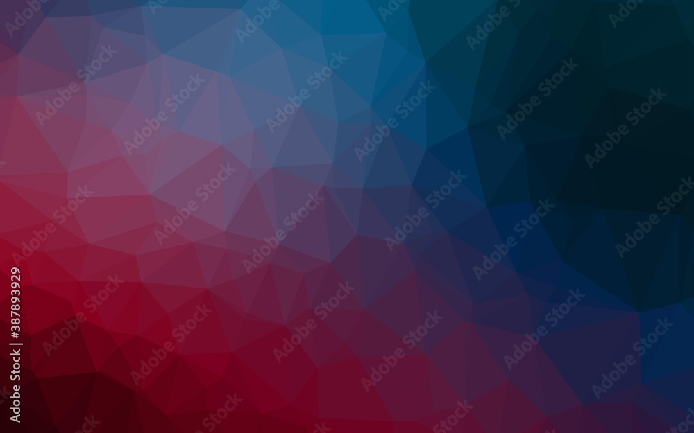 Dark Blue, Red vector abstract mosaic pattern.