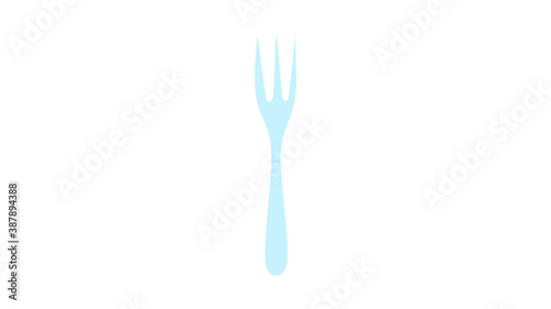 Fork - a silverware utensil for eating flat vector icon for food apps and websites