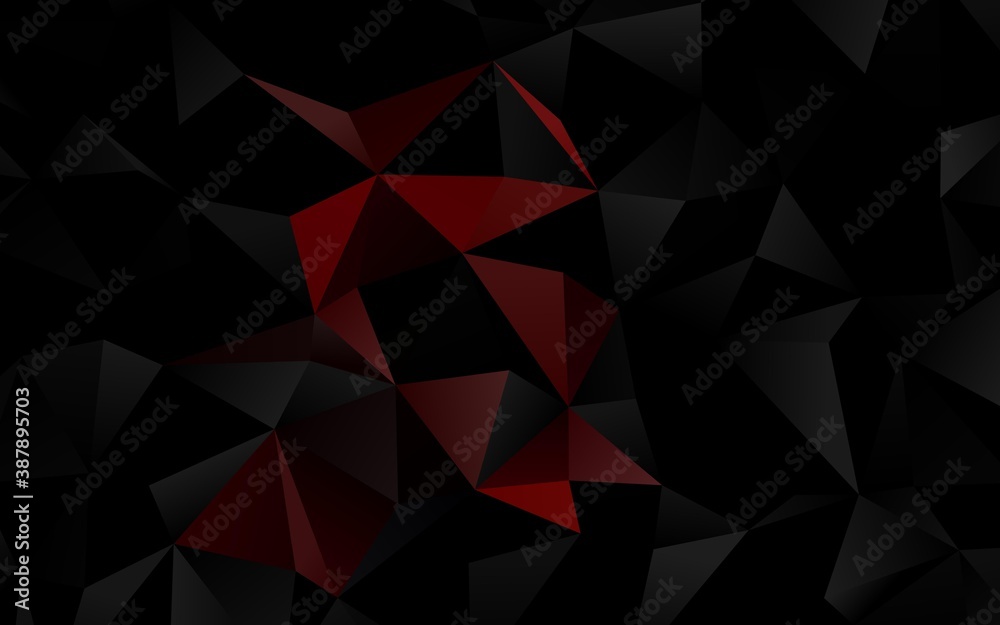 Dark Red vector shining triangular pattern. Dark Red vector shining triangular pattern.