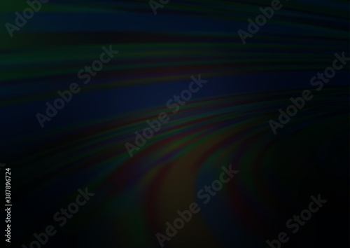 Dark Black vector blurred and colored template.