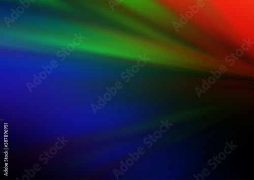 Dark Multicolor, Rainbow vector blurred background.