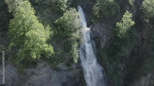 Waterfall in the forest, Switzerland
