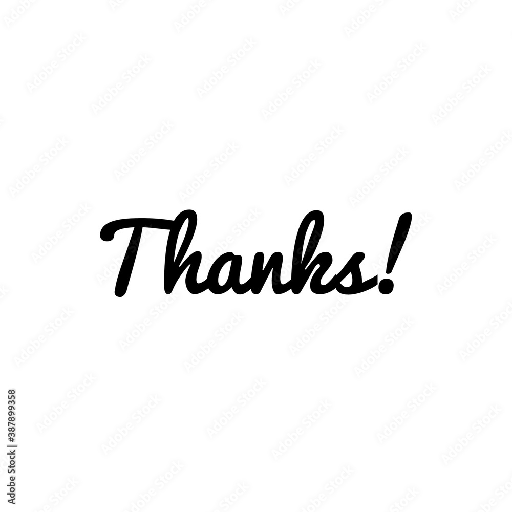 Thank You Word Illustration  / Lettering / Sign /To print /For web/app / Design