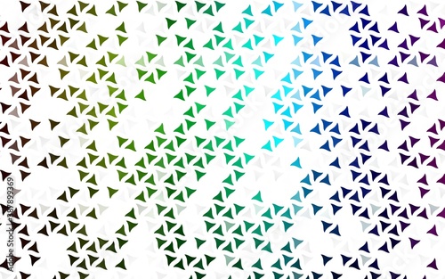 Light Multicolor, Rainbow vector seamless background with triangles.