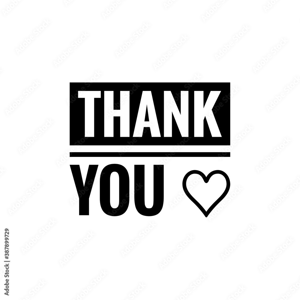 Obraz premium Thank You Word Illustration / Lettering / Sign /To print /For web/app / Design
