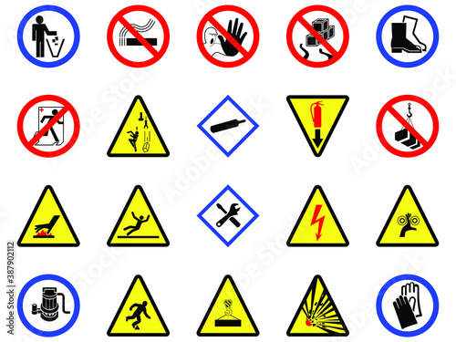highly detailed and fully editable vector Safety Sign Collection. Free Download highly detailed and fully editable vector Safety Sign Collection. - GFXLoad
