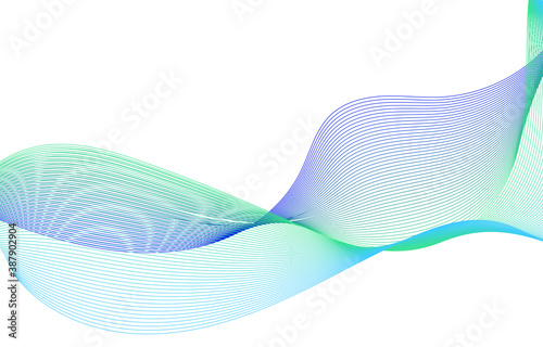 Abstract colorful wave element for design. Stylized line art background.Vector illustration.