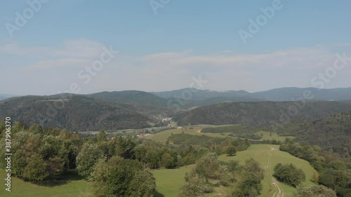 Lubovnianska vrchovina near village Legnava in summer, Slovakia photo