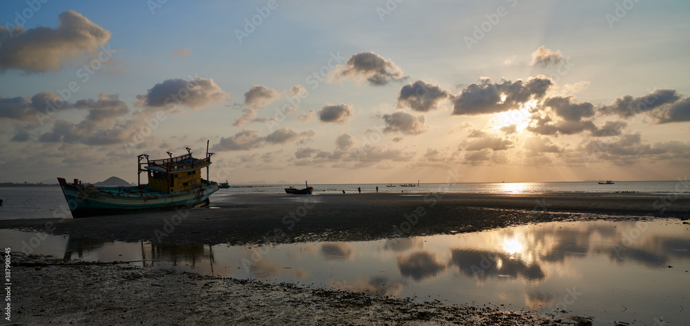 sunrise over the river