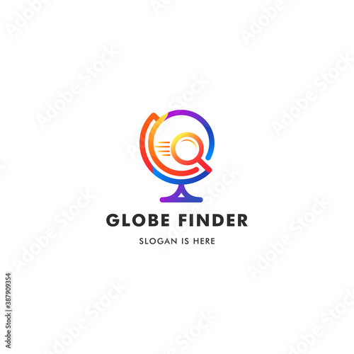 Globe Finder Logo Icon Template Design