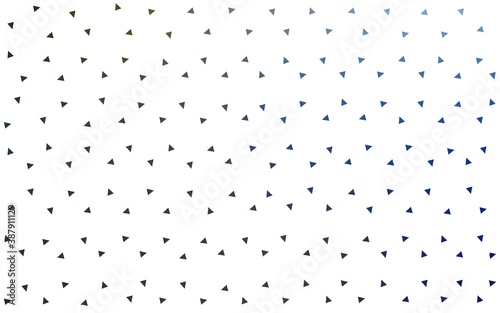 Dark Blue  Green vector pattern with colored triangles on white background.