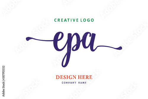 EPA lettering logo is simple, easy to understand and authoritativePrint