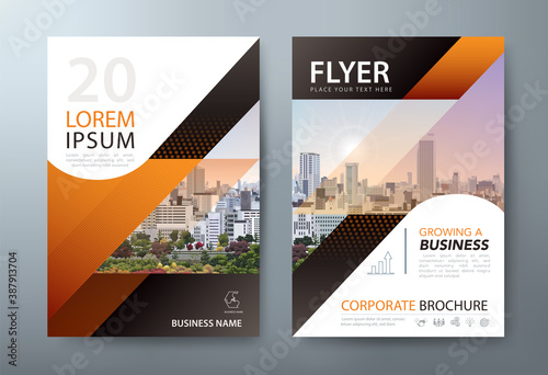 Annual report brochure flyer design, Leaflet presentation, book cover templates, layout in A4 size. vector. photo