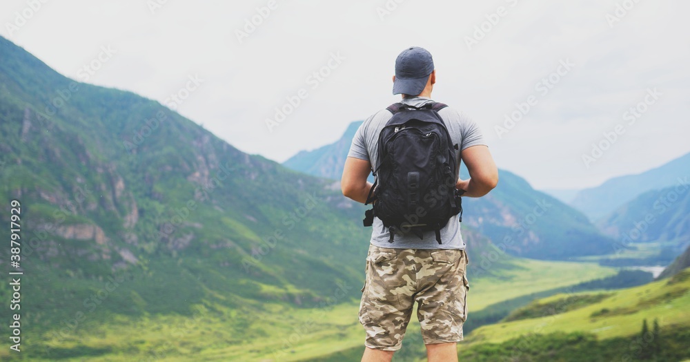 hiker in the mountains