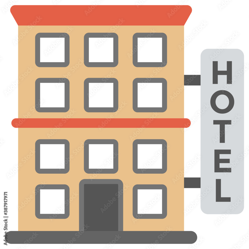 Top storeyed building with a wide reception depicting hotel building.
Top storeyed building with a wide reception depicting hotel building.