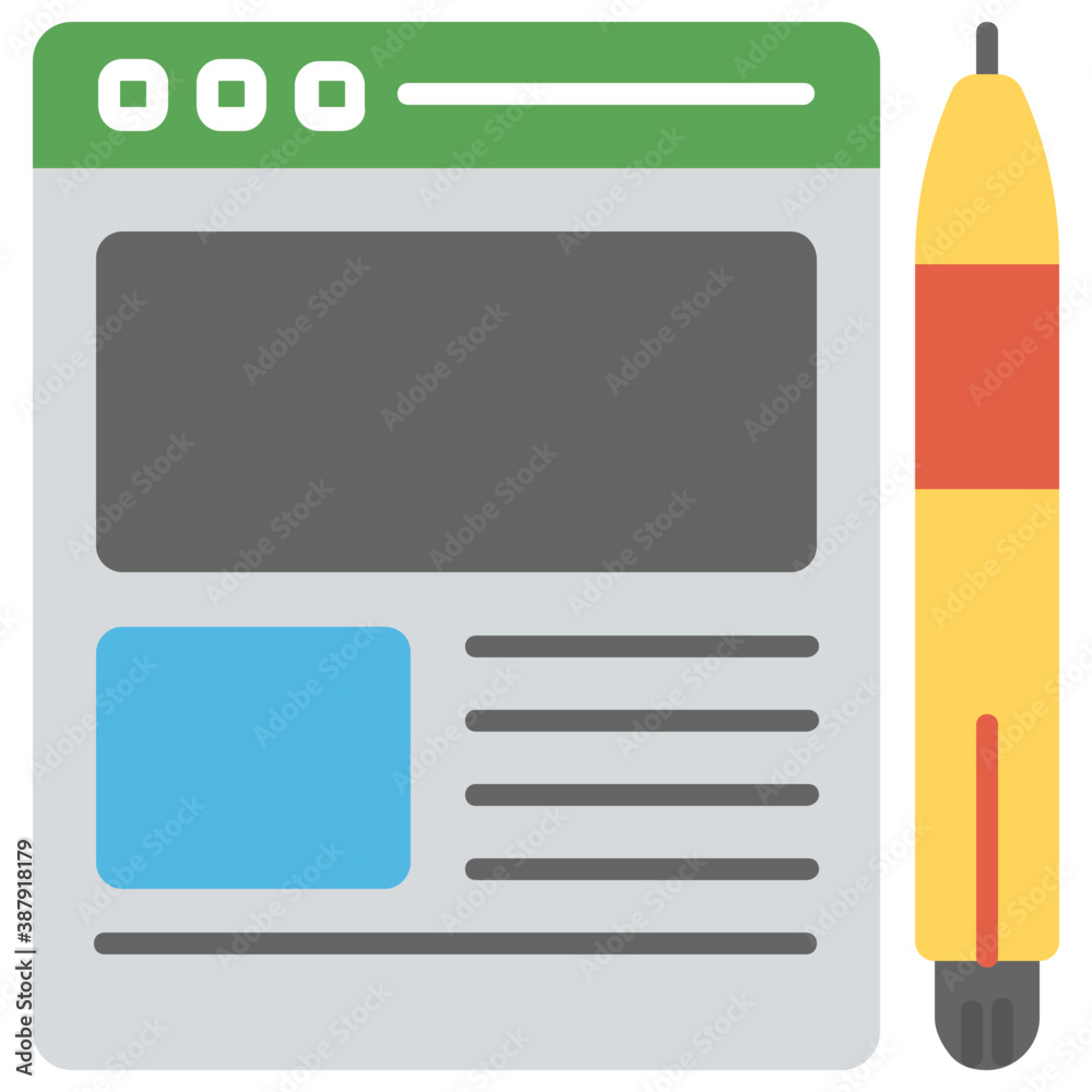 A web page with pencil showing article writing
A web page with pencil showing article writing