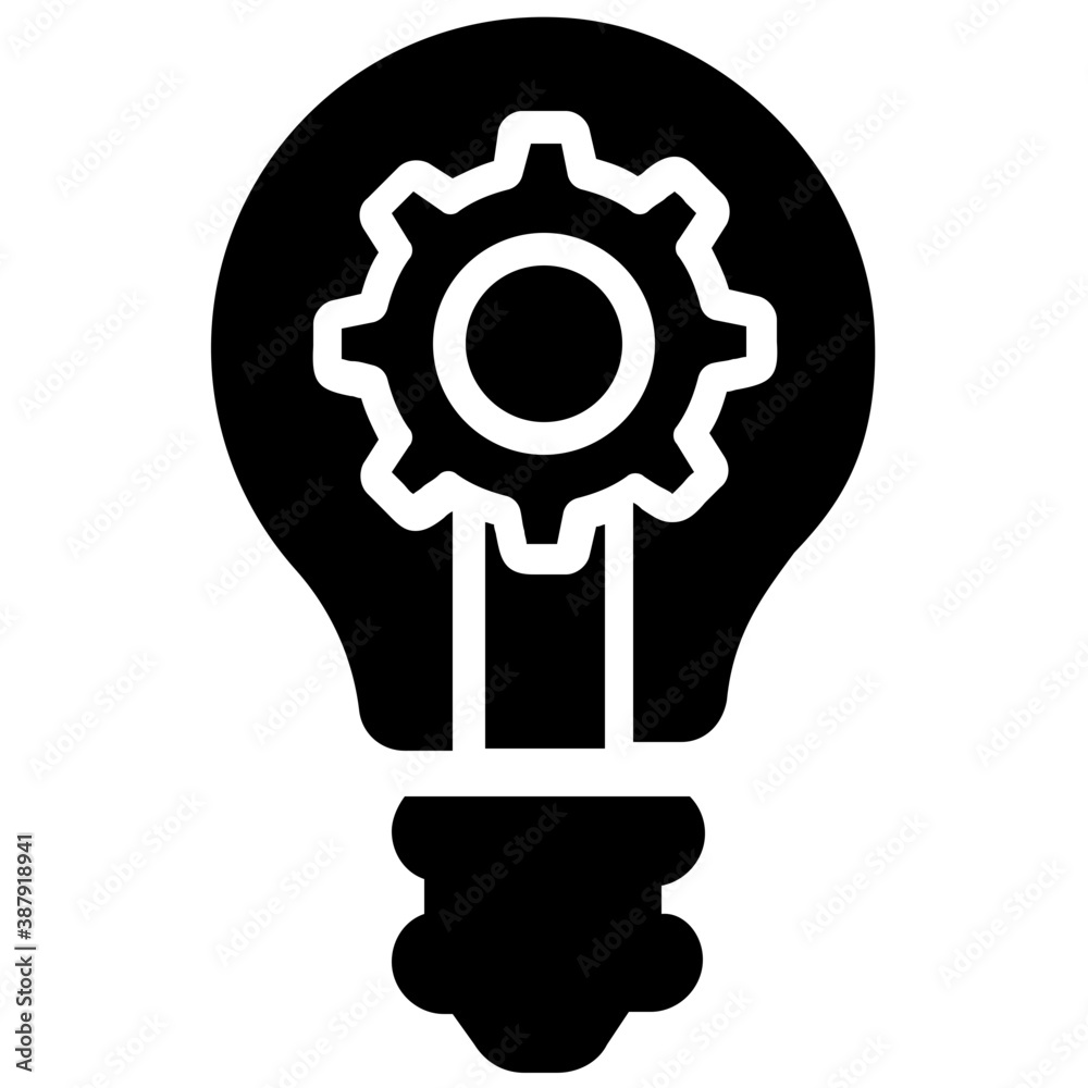 A light bulb symbolising creative brain flat icon
A light bulb symbolising creative brain flat icon