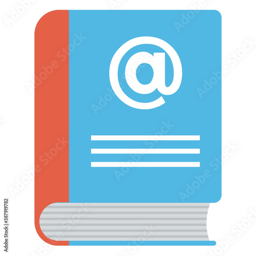 
Flat vector icon design of an address book

