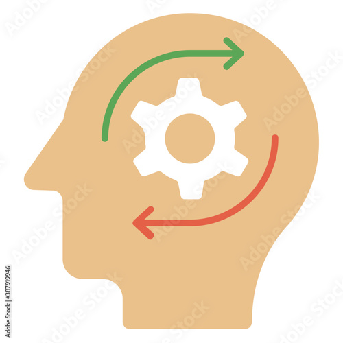 
Flat icon designed to present brainstorming
