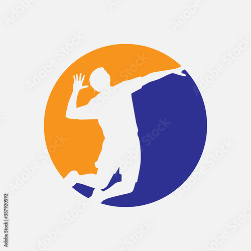 volleyball logo icon. modern vector illustration