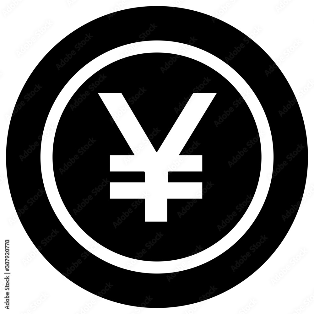 A japanese currency sign, yen coin
A japanese currency sign, yen coin