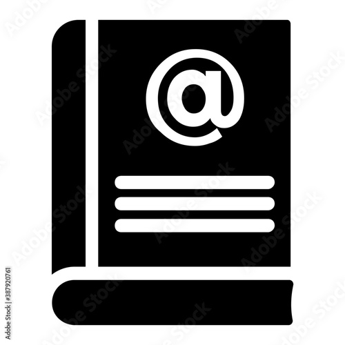 
Flat vector icon design of an address book
