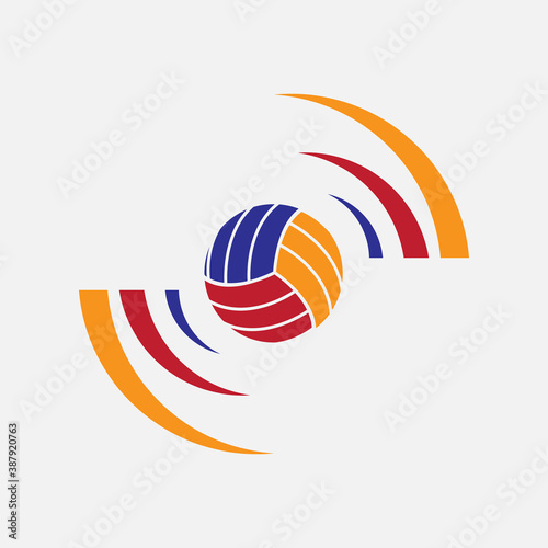 volleyball logo icon. modern vector illustration