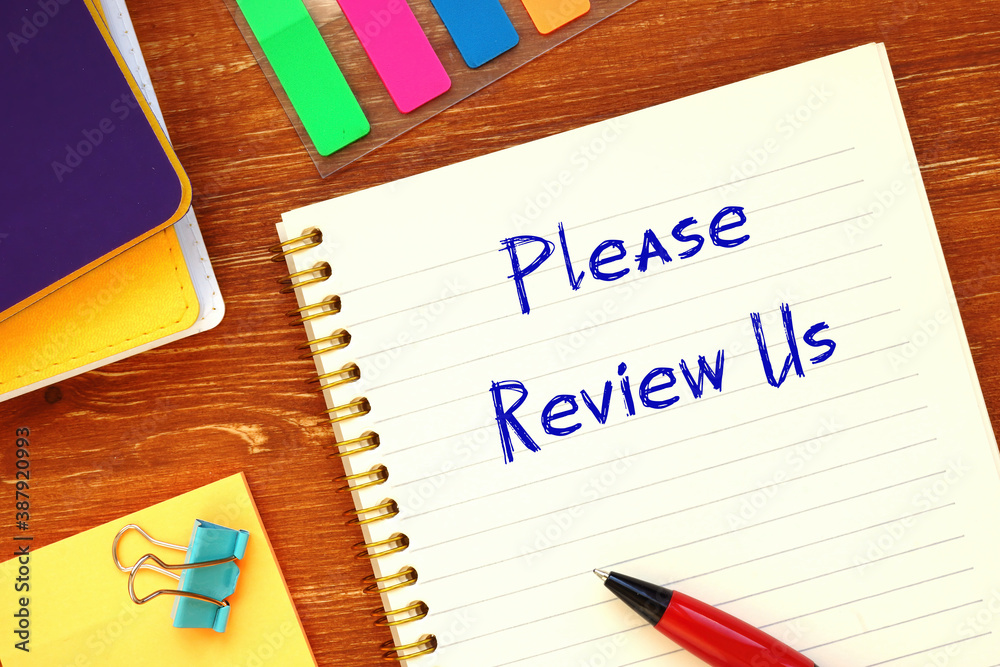 Please Review Us sign on the page. Please Review Us sign on the page.