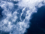 Air bubbles underwater sea rising to water surface, natural scene, Mediterranean,bubbles undersea
