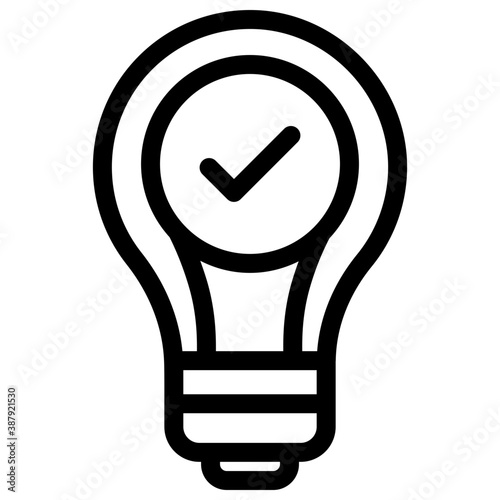 
Flat icon design of a creative idea 
