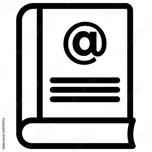 
Flat vector icon design of an address book

