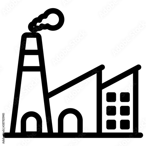 
Building with chimney, an industrial site or factory
