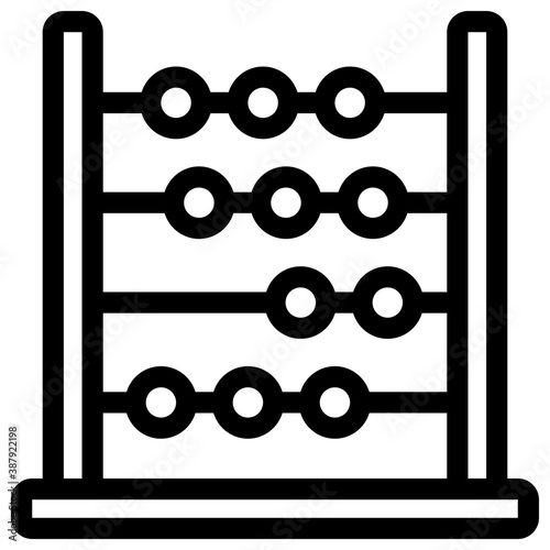 
A calculating mathematical frame, abacus 
