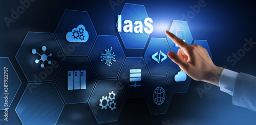 IaaS Infrastructure as a service cloud computing service model. photo