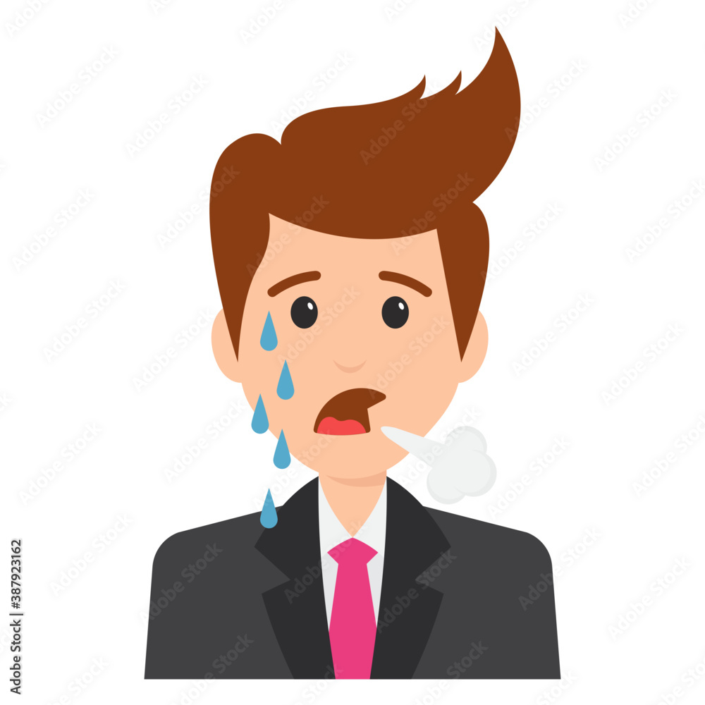 
crying man office worker businessman character

