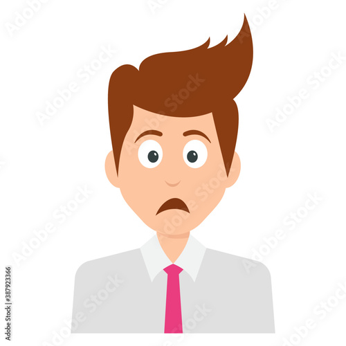 
A young business professional standing in depression 

