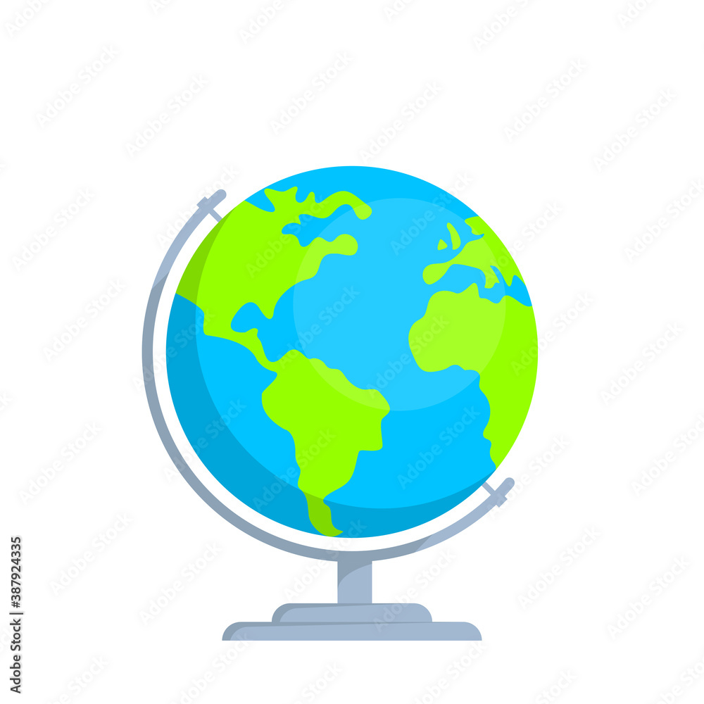 earth or world globe flat design icon, isolated stock vector earth or world globe flat design icon, isolated stock vector