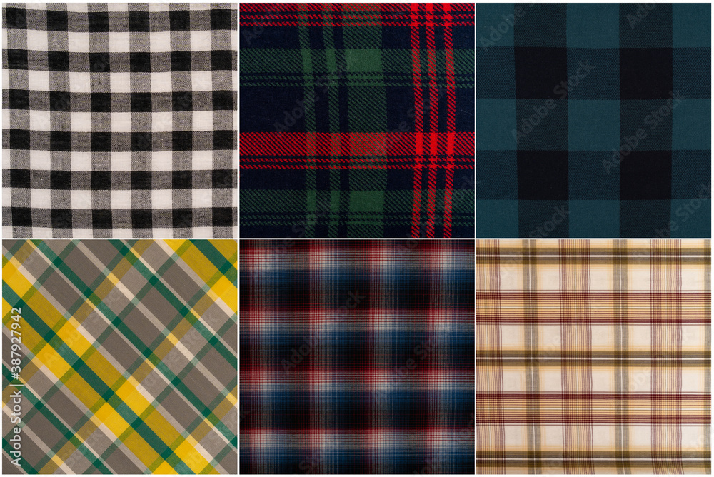 Set of fabric texture seamless pattern background Set of fabric texture seamless pattern background