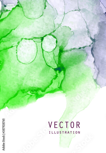 Alcohol ink vector texture. Fluid ink abstract background.