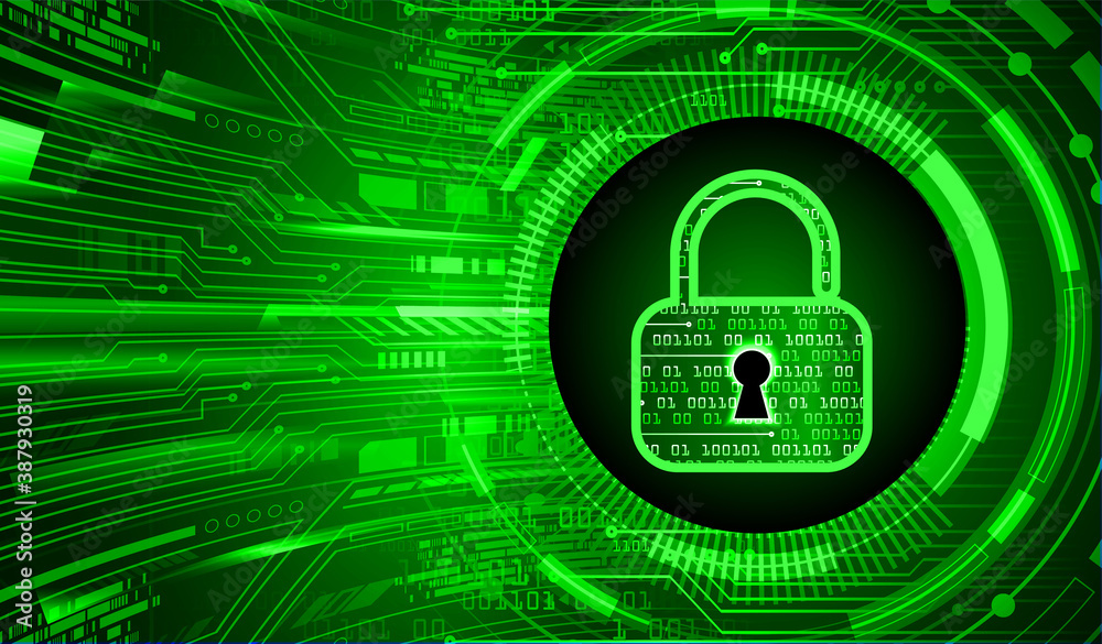 Closed Padlock on digital background, cyber security Closed Padlock on digital background, cyber security