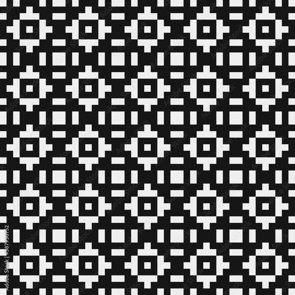 Fototapeta premium Abstract Cross Pattern Dots Logo generative computational art illustration