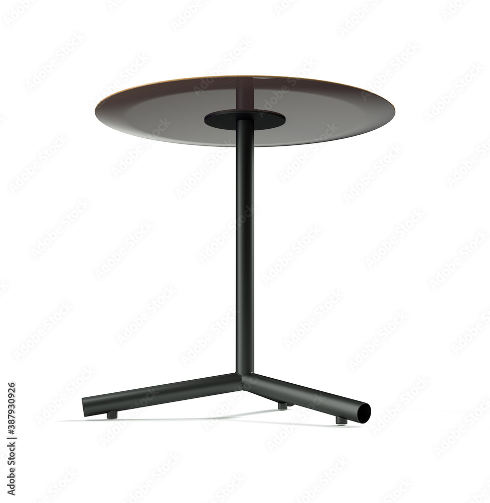 White modern table. 3d rendering isolated on white background White modern table. 3d rendering isolated on white background