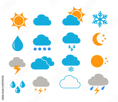 weather icons vector illustration