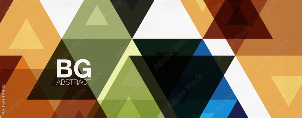 Mosaic triangle pattern abstract background for cover, banner, flyer and poster and other template