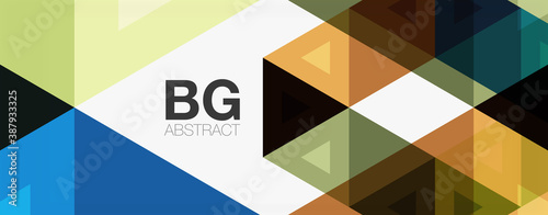 Mosaic triangle pattern abstract background for cover, banner, flyer and poster and other template