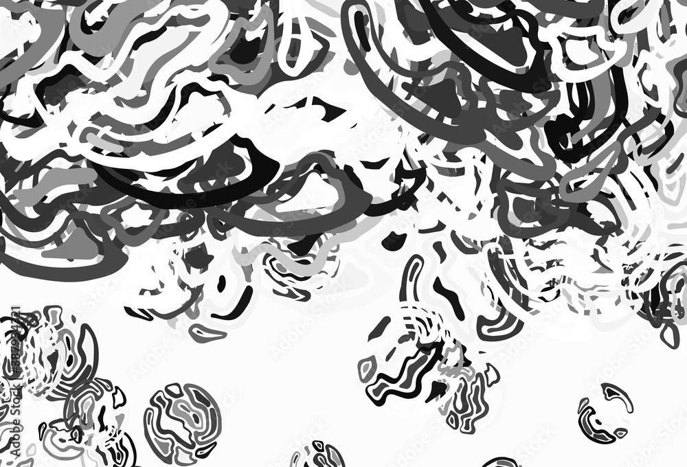 Obraz premium Light Gray vector background with abstract shapes.