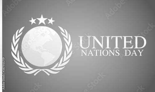 vector graphic of united nations day good for united nations day celebration. flat design. flyer design.flat illustration. photo