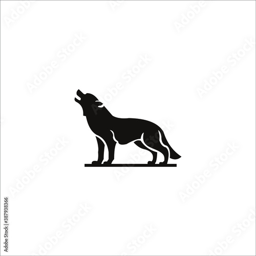 illustration wolf vector templet icon